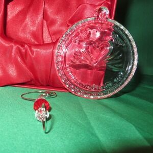 Waterford Lead Crystal Our First Christmas Ornament Heart Swan 40005045 Slovenia